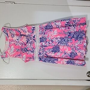 Lilly Pulitzer fit and flair pink tropics